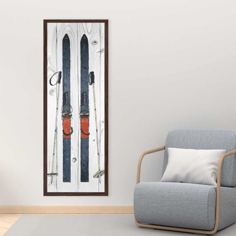 Toile de salon rétro «Blue Ski» | Home Decor Sports Art