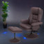 Fauteuil inclinable pivotant en cuir Scratch Cat