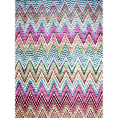 Hand Knotted Chevron Area Rug