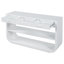 Console moderne incurvée avec 3 tiroirs à fermeture en douceur et 2 tablettes ouvertes, base en bois massif, table de vestibule pour vestibule, blanc-132663241-132663246-132663247