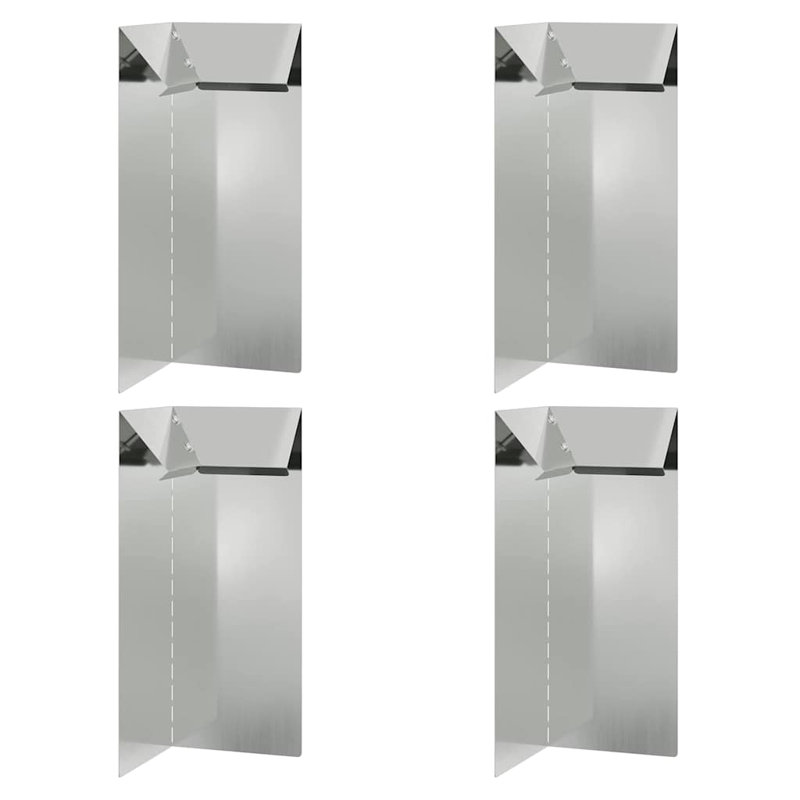 25 cm H x 10 cm W Galvanised Steel