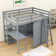 Hielke Full Wood Loft Bed with Built-in-Desk and Wardrobe and Shelves