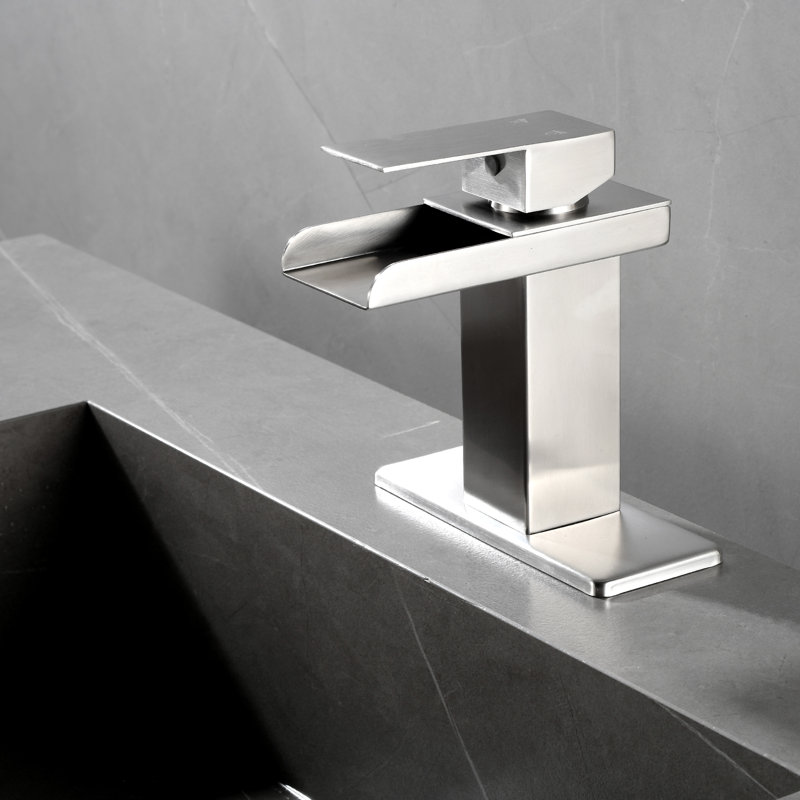 Robinet de salle de bain HGN Waterfall, Nickel brossé