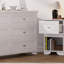 Ensemble de chambre à coucher 3 pièces, commode 6 tiroirs et deux tables de chevet avec poignées en métal