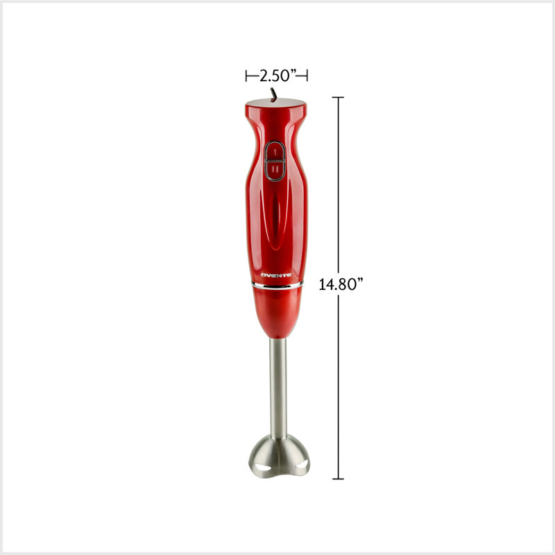 Red Stainless Steel Variable Speed Immersion Blender