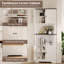 Armoire de coin de 63 po de hauteur, armoire de cuisine autoportante avec tablettes réglables, armoire de coin en bois pour la cuisine et le salon