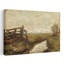 Rustic Stream And Fields Peaceful Rustic Serene Landscape Nature Wall Art Print by Mathieu - Wrapped Canvas Print-1453305252