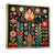 Toile avec cadre flottant or
