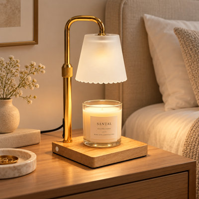11.42 " Glass and Iron Wax Warmer
