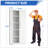 Durable Metal Garage Storage Cabinet with 4 Adjustable Shelves and Locking Doors for Secure Tool and File Organization-2014895206