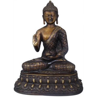 Figurine de Bouddha à carreaux