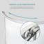 Ensemble de douche d'angle arrondi Breeze 40 po L x 40 po l x 77 po H, fini nickel satiné, porte coulissante, parois et receveur dépolis-1724672570-1662269893