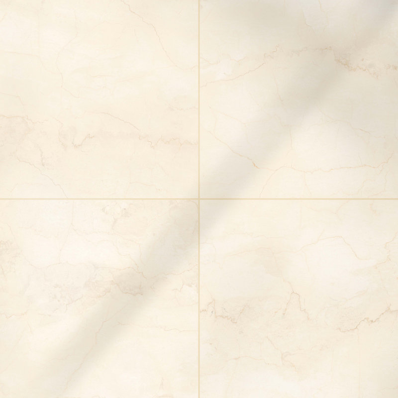 Krema Natural Polished 24x24 Marble Look Rectified