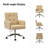 Auric Mid-Century Modern 23" W Leather Height-Adjustable Swivel Office Chair with Button Design-779435313