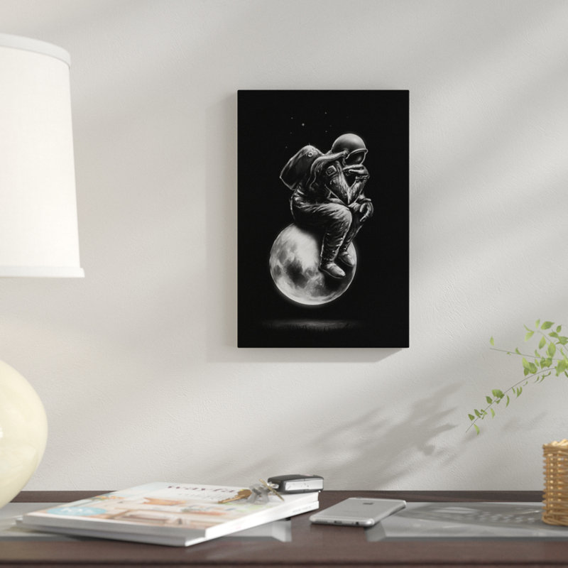 «Space Thinker», impression sur toile, H 12 po x l 8 po x P 0,75 po, Pas de tapis, Toile tendue