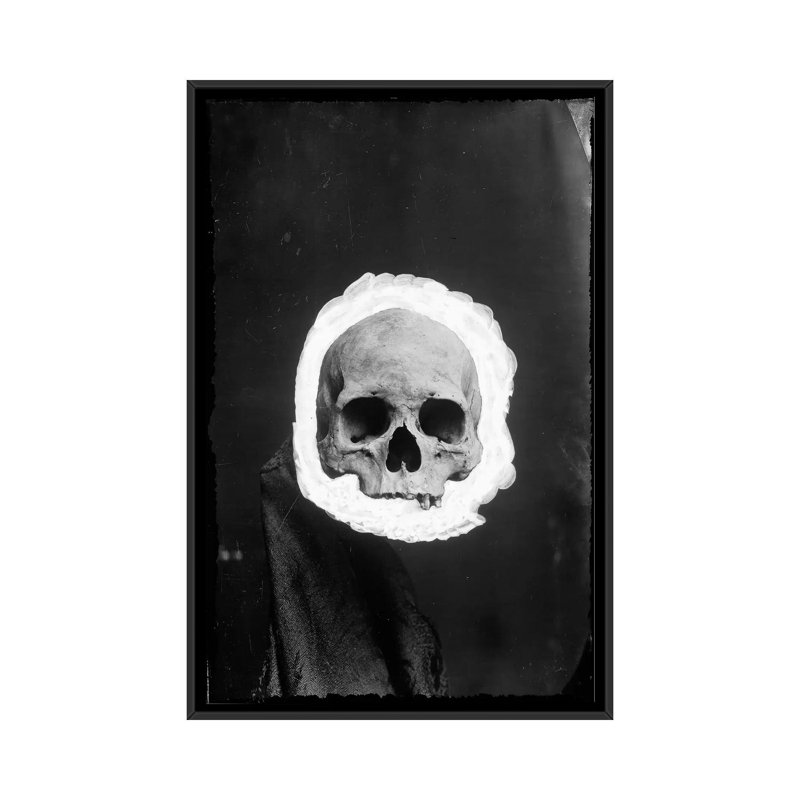 Albree, impression sur toile tendue, H 26 po x l 18 po x P 1,5 po, Toile avec cadre noir, Pas de tapis