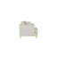 Haley Upholstered Chair and 1/2 with Pillow, White