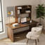 Étagère de bureau avec 6 tablettes réglables, rangement compact pour bureau, chambre et cuisine, brun rustique-1424532786