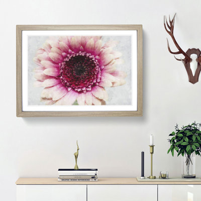 Heart of a Pink Gerbera - Picture Frame Painting Print