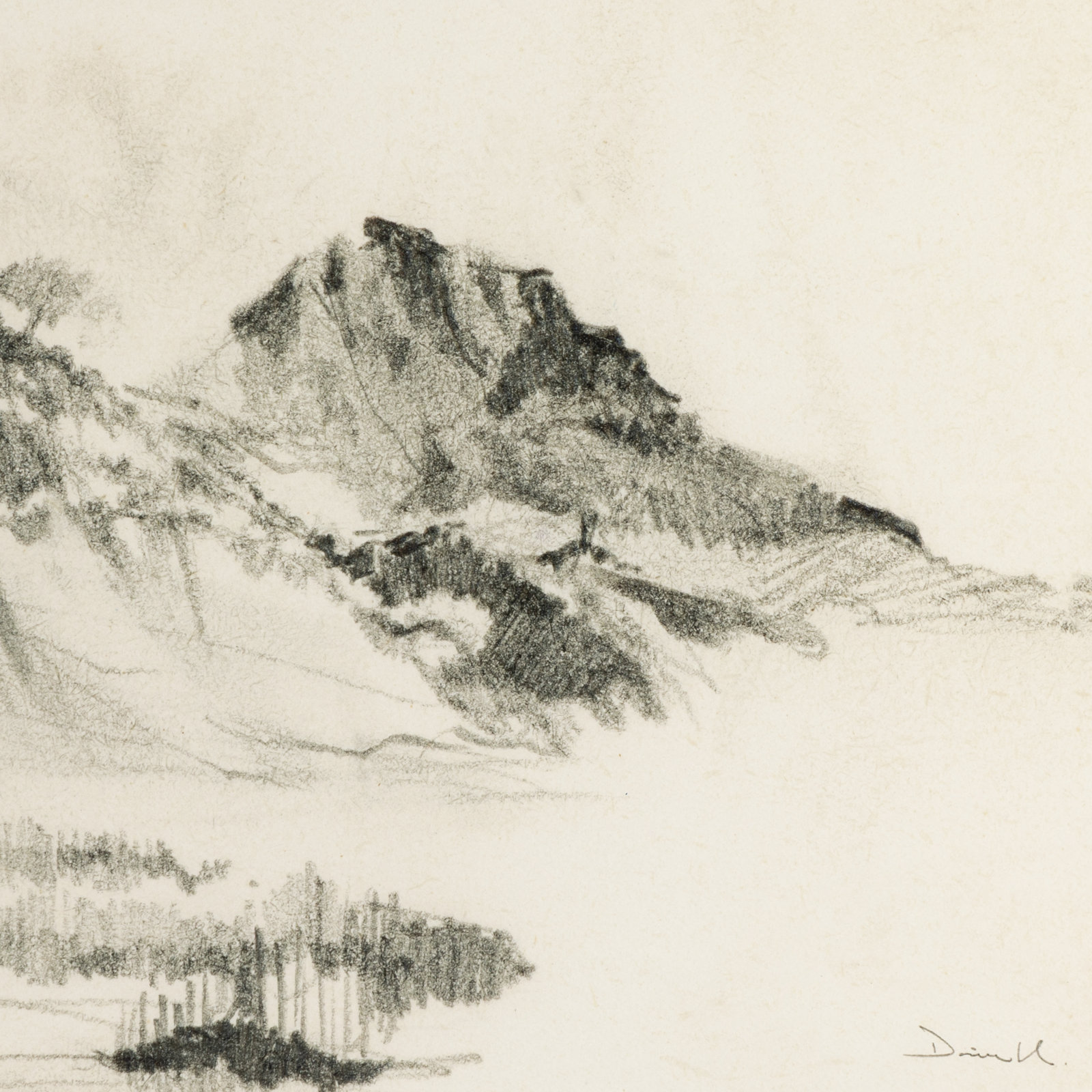 Land Sketch 2 by Dan Hobday, 32" H x 32" W x 1.5" D