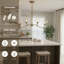 4-light 36"w Black Modern Linear Pendant With Glass Shade For Dining Room Or Kitchen Island-1574087531