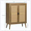 Buffet à buffet, armoire de rangement moderne Mid-Century avec portes et tablettes, armoire de style bohème en bois pour le salon