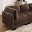 Canapé modulaire 3 pièces en chenille avec détails ruisselés, mousse haute densité, coussins de dossier en forme de L, assemblage facile, pour le salon, la chambre à coucher-852890417-852890444
