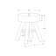 Repose-pieds, repose-pieds, repose-pieds, repose-pieds rond 12 po, velours gris, pieds en bois naturel, contemporain, moderne