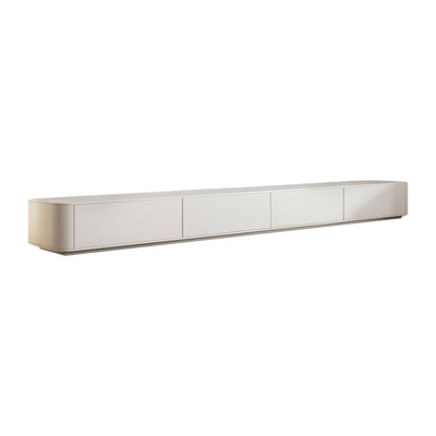 Meuble télé moderne en bois massif blanc