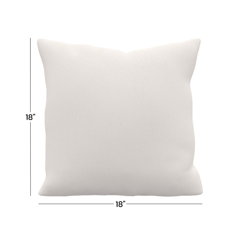 Coussin décoratif intérieur / extérieur Gabi, Square 18", Blanc