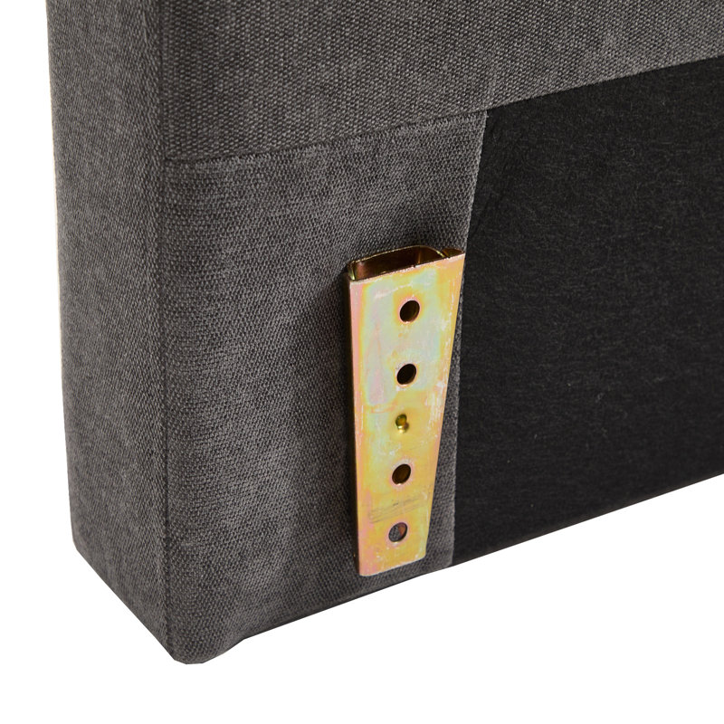 Ensemble de 2 accoudoirs en chenille, Gris foncé