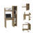 Logan Light Oak Finish Desk With Five Cubbies And Multiple Shelves For Organized Workspaces-875077384