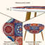 Ensemble de 2 tables gigognes triangulaires en patchwork indien Talavera Azulejos, ornement turc, table de bout marocaine, table d'appoint moderne et minimaliste pour salon, chambre à coucher