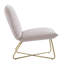 Chaise d'appoint rembourrée en velours avec pieds en métal-978694140
