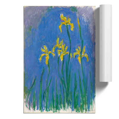 Yellow Irises Study by Claude Monet - No Frame Painting