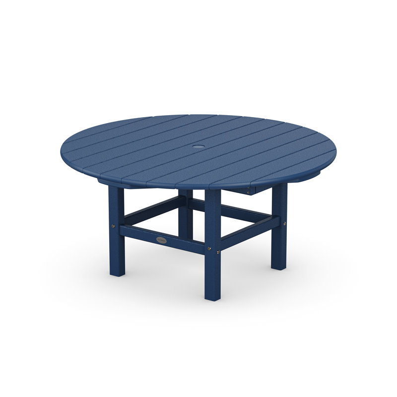 POLYWOOD Round 37" Conversation Table, Navy