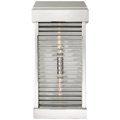 Chapman & Myers Dunmore Large Curved Glass Louver Sconce