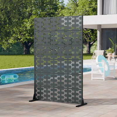Trail 72 x 47 Inch Metal Outdoor Privacy Screens