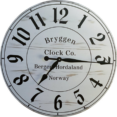 Horloge murale surdimensionnée Bergen Farmhouse