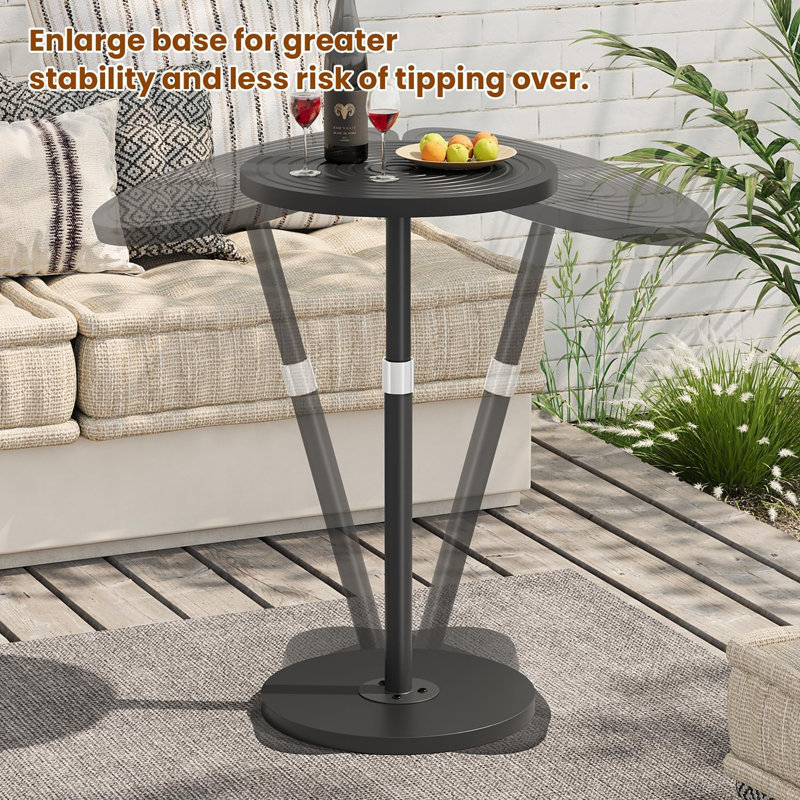 Table d'appoint ronde, Noir