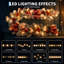 Guirlande de Noël en pain d'épice illuminée de 1,8 m (6 pi) pour foyer, 20 lumières DEL avec 8 modes de scintillement et minuterie automatique de 6 heures, feuillage artificiel en PVC pour la décoration d'escalier et de porte