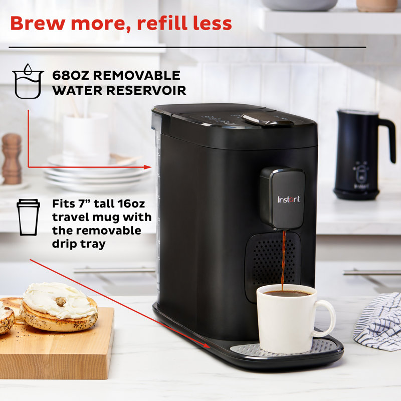 Instant Dual Pod Plus 2 L Black Automatic Coffee Maker