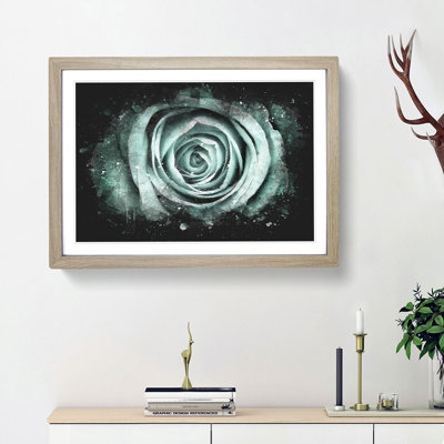 Mint Green Rose - Picture Frame Graphic Art Print