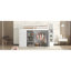Lit mezzanine en bois compact avec solutions de rangement modernes, blanc