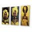 «Orisha Oshun, déesse africaine en jaune», 3 pièces