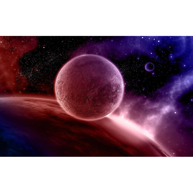 Premium Wallpaper Wall Mural - Cosmic Planets, 108" L x 150" W