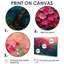 Arbre de vie rose rose et bleu vibrant - art mural cerisier en fleurs-1928672903-2091186231