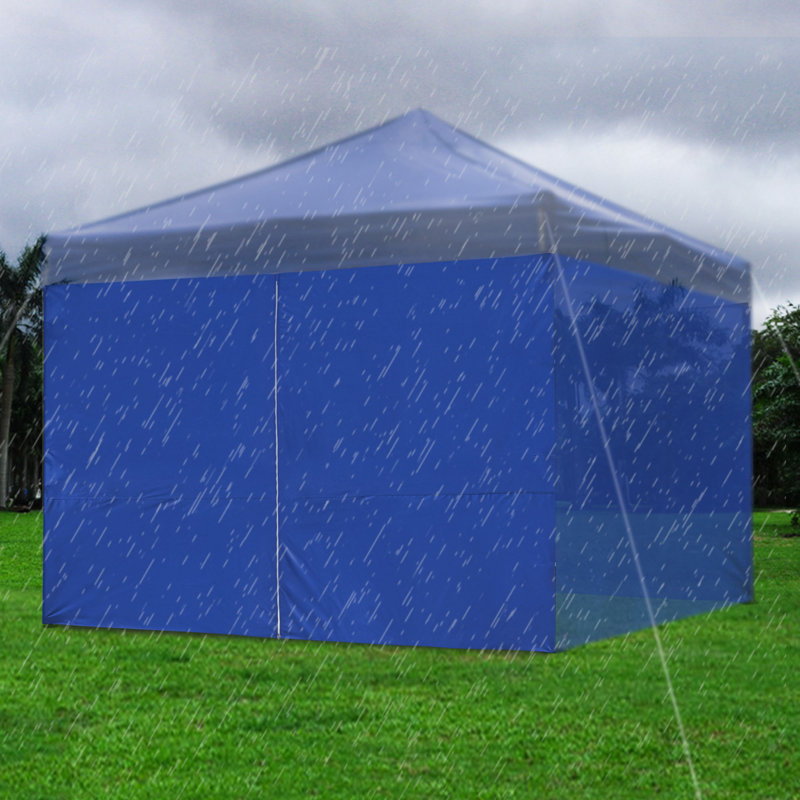 InstaHibit Universal Sidewall Zipper UV30+ Fits 10x10ft Canopy Picnic 1 Piece Blue, 119.69" H x 85.83" W x 0.39" D, Blue