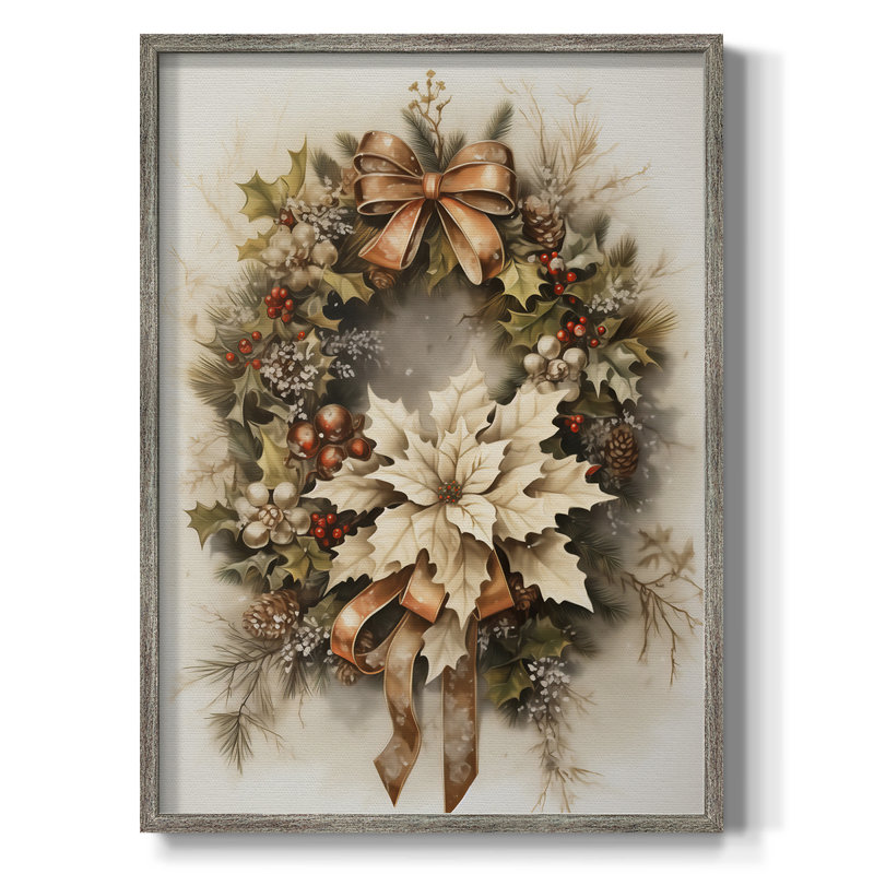 «Christmas Holiday Art», impression encadrée en bois massif, H 11 po x l 9 po