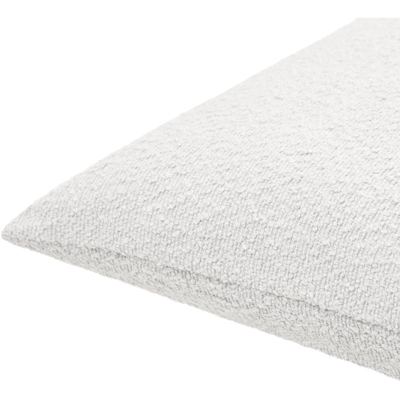 Coussin décoratif Amalfi Boucle, Housse de coussin seulement - sans coussin, 22 po x 22 po, Blanc